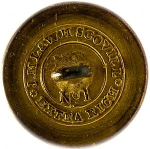 1820-30's Navy 22.6mm Gilded Brass NA 86-Unlisted RJ Silverstein's georgewashingtoninauguralbuttons.com O