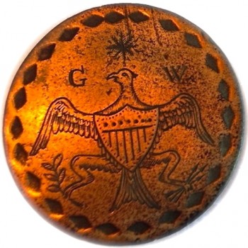 1801 Eagle W- GW Diamonds Tribute Button rj silversteins georgewashingtoninauguralbuttons.com IIA-21