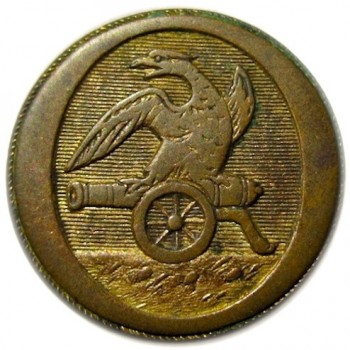 1808-21 Artillery Albert AY 51-B 23mm gilt brass RJ Silverstein's georgewashingtoninauguralbutton.com o