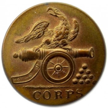 1835-40 Militia Artillery Federal Style 22mm Gilded Brass rj silverstein's georgewashingtoninauguralbuttons.com O 2