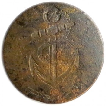 1776-1780 Royal Navy Button 24mm Copper Orig Shank georgewashingtoninauguralbuttons.com O