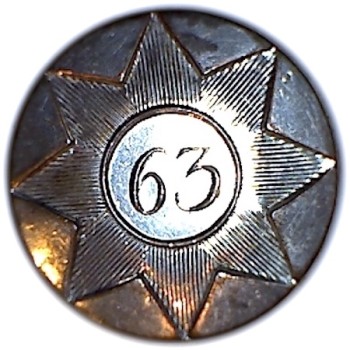 1776-1782 63rd Regt of Foot 24mm Coat Silvered Bone Back RJ Silversteins georgewashingtoninauguralbuttons.com O