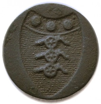 1783 British Artillery Button 17mm rj silversteins georgewashingtoninauguralbuttons.com R