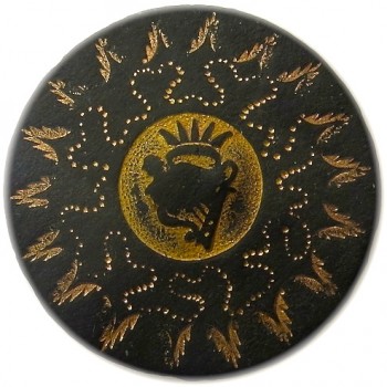 1789 King & Consitution Irish Harp 33.34mm Gilt Brass Orig Shank EJ Silversteins georgewashingtoninauguralbuttons.com O2