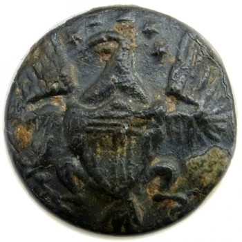 1792-1798 US Army Infantry 1-piece Pewter 15mm GI 25-Bv 15-5 Pointed Stars Dug N.E. of Macon GA, An Encampment Site near Ft. Wilkinson on the Oconee River Milledgeville, Georgia By J.B. RJ Silverstein's Georgewashingtoninauguralbuttons.com O