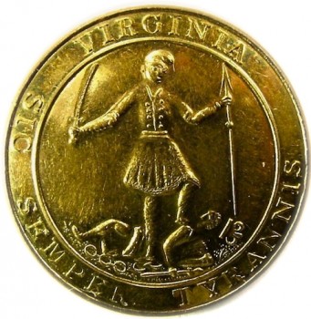 1830's Virginia 22.3mm Virginia campaign PG 5VA2A-VA105.A.1 sword & spear point upward georgewashingtoninauguralbuttons.com 01
