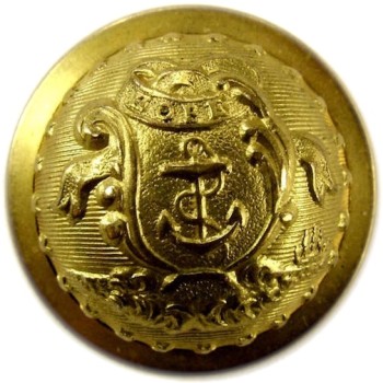 1850's-Post Rhode Island State Militia Staff Officers 22.7mm Gilt Brass 3-Piece RI 201 A.1 RI 7 RJ Silversteins georgewashingtoninauguralbuttons.com O
