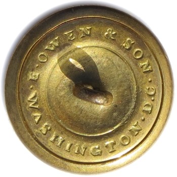 1853-63 U.S. Official Diplomat 25mm Gilt Brass OD 233 : OD 33 Non Dug Orig Shank R