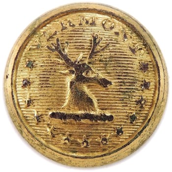 1855-60 Vermont 15.3mm Gilt Brass Wide Rim VT 235Ds.1 RJ silversteins georgewashingtoninauguralbuttons.com O