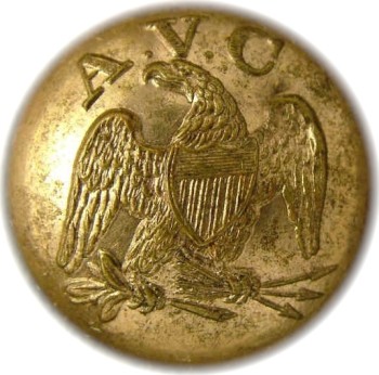 1860-61 Alabama Vo. Corps 22.6mm Gilt Brass AB212A.3 AB2B RJ silversteins georgewashingtoninauguralbuttons.com O