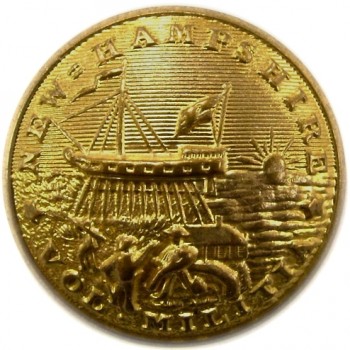 1860 NEW HAMPSHIRE 23mm Gilt Brass 2-Part NH 200 rj silverstein georgewashingtoninauguralbuttons.com O