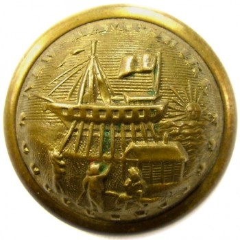 1860 NEW HAMPSHIRE 23mm Gilt Brass 3-Part rj silverstein georgewashingtoninauguralbuttons.com O
