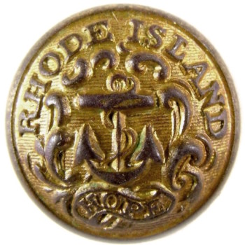 1860 Rhode Island State Militia 14.6mm Gilt Brass TICE's RI203As.1 RI 8 RJ Silversteins georgewashingtoninauguralbuttons.com O