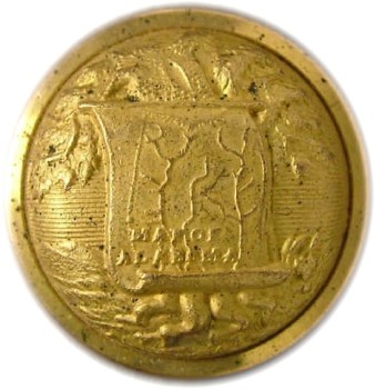 1860's Alabama Officer's Staff Button 23mm Gilt Brass Tice AB200A.2 - AB1A.5 RJ Silversteins georgewashingtoninauguralbuttons.com O