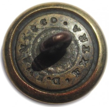 1860's NEW HAMPSHIRE ARTILLERY MILITIA ONE-PIECE 15MM. GILDED BRASS ALBERT NH 6:TICES NH200A.2 R