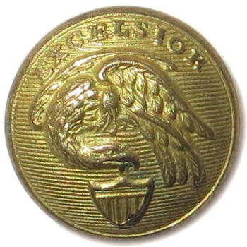 1860's NEW YORK NATIONAL GUARD 14.02mm BRASS 2-PIECE (Prob. Steele & Johson Made) Albert NY 18 Unl. B:M TICE NY 208AS.2 PD $35.00 4-4-13 O