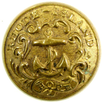 1860's RHODE ISLAND's MILITIA GENERAL USE STATE SEAL ANCHOR AND HOPE 23MM GILDED BRASS PAID $95. 4-3-12