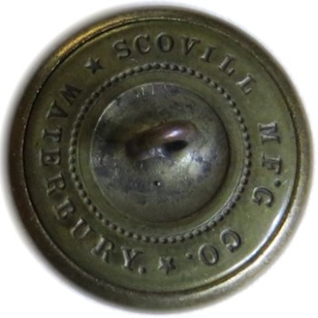 1860's Vermont Militia 22.70mm Gilt Brass Orig Shank Tice's VT 230A.6 : VT 9A RJ Silversteins georgewashingtoninauguralbuttons.com R