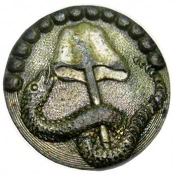 1780-90's Rattlesnake 25mm Silver Wash, Dug VA o