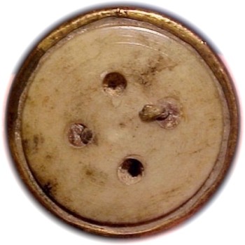 1762-76 Champane 2nd Regiment 23mm Gilt Brass over Bone Georgewashingtoninauguralbuttons.com R