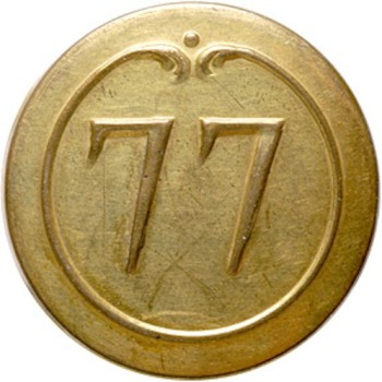 1780 French Regimental uniform button non dug 26mmRJ Silverstein's georgewashingtoninauguralbuttons.com