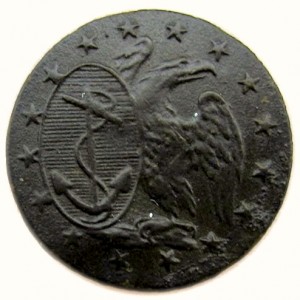 1798-1810 Navy 20.2mm Brass 16 Stars RV 40 Alberts NA-9 RJ Silverstein's georgewashingtoninauguralbuttons.com O