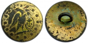 1810-30's US Navy 14.84mm Gilt Brass _Convex_ Cuff Similar to Albert's NA 52 15 Star Orig Shanks Dug on St. Simons Island, Georgia georgewashingtoninauguralbuttons.com O