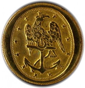 1820-30's Navy 22.6mm Gilded Brass NA 86-A.3 RJ Silverstein's georgewashingtoninauguralbuttons.com O