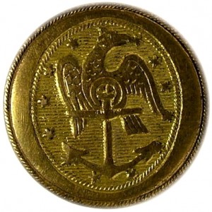 1820-30's Navy 22.7mm Gilded Brass NA 87-A.1 RJ Silverstein's georgewashingtoninauguralbuttons.com R