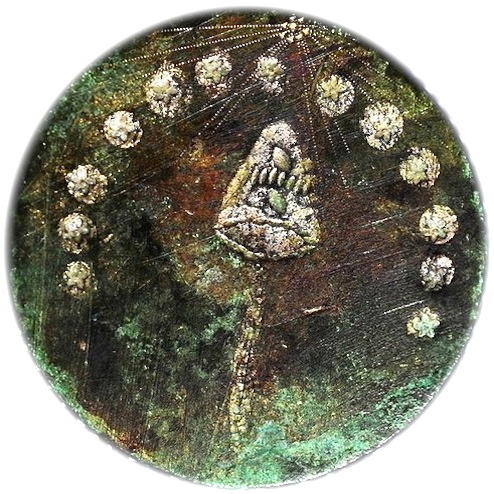 1775 Meroviginan Liberty Button rj silverstein's georgewashingtoninauguralbutton O