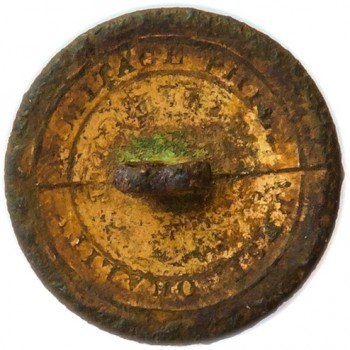 1808 Artillery 2nd Regiment slightly Convex 23mm Gilt Brass Alberts AY 30 Dug only made 300 Samples Dug in 1812 Encampment in East Greenwhich, NJ r