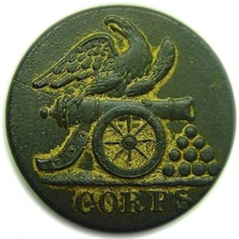 1814-21 Militia Artillery Corps 22mm gilded brass georgewashingtoninauguralbuttons.com o