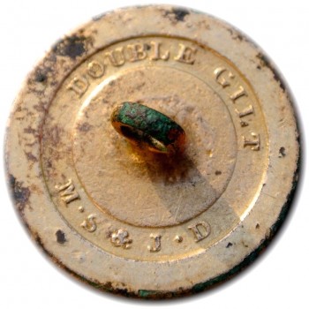 1786-95 British Navy Button dug on Farmland in Netherlands Gilt Brass georgewashingtoninauguralbuttons.com R