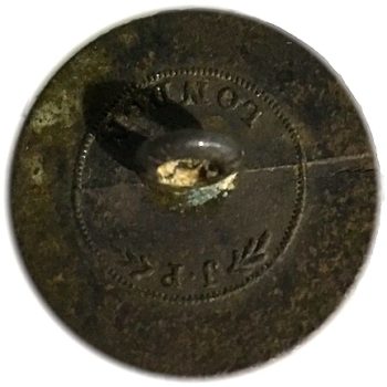 1790-1800 OD 26-B 22mm Gilt Brass RJ Silversteins georgewashingtoninauguralbuttons.com R