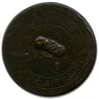 1800-15 New York Militia 22mm Silver Wash Albert AY 9-Tice NY 040 r