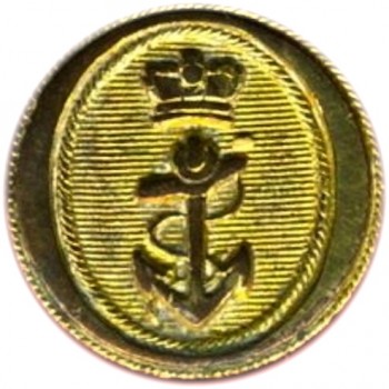 1812 War Royal Navy Officer 15mm Gilt Brass cockade Hat Orig Shank o1