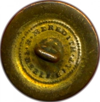 1812 War Royal Navy Officer 21mm Gilt Brass Rare Variant Orig Shank r