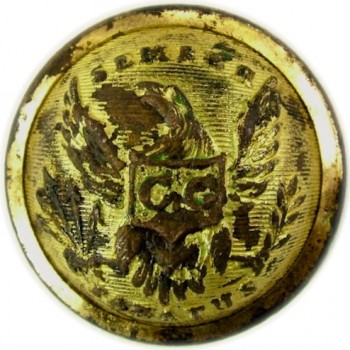 1838-46 Boston City Guard 22.5mm 3-piece officer gilded brass albert MS 56 georgewashingtoninauguralbuttons.com o