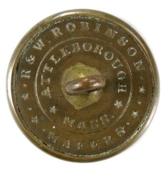 1840-1865 Massachusetts Vol. Militia 22mm MS 210 d.1 MS 35 RJ Silversteins goergewashingtoninauguralbuttons.com R
