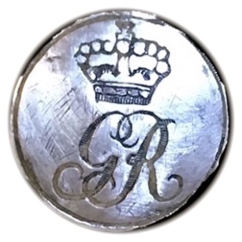 Post Rev War GR Silver Cuff 16.71mm Tinned or Silver'd Orig. Shank O