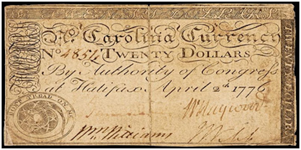 Robert Scot Currency Note Scrolling Art Work RJ Silversteins georgewashingtoninauguralbuttons.com O