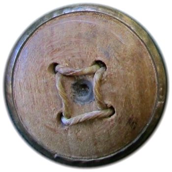 1775 General Button 28mm Copper Swirl Plain Thin Flat Border R
