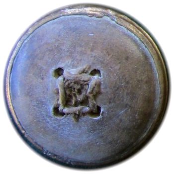 1775 General Button 30mm Copper Swirl Plain Flat thick Border R