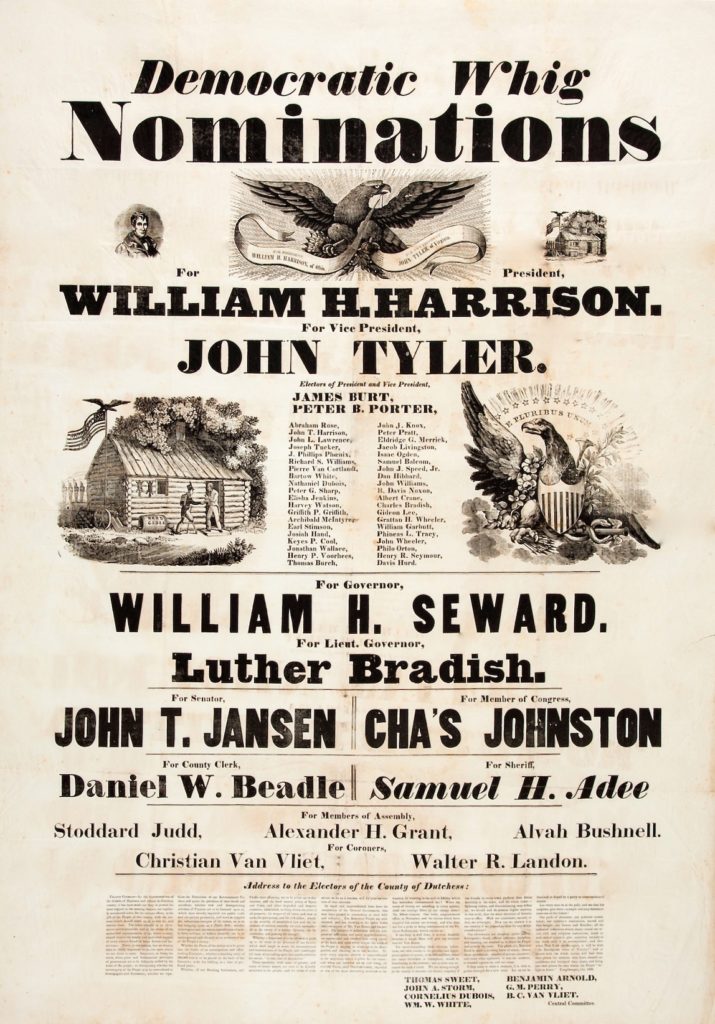 Details about  / 1840 newspaper with WHIG PARTY Ad WILLIAM HENRY HARRISON for PRESIDENT of the US